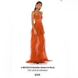 REVOLVE For Love & Lemons Bustier Gown in Rust
NWT
Size Large